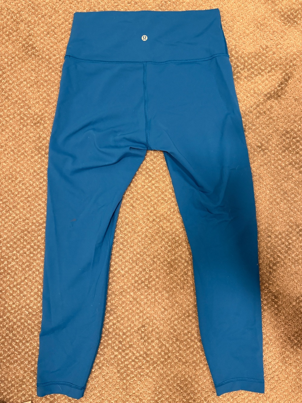 LULULEMON ROYAL BLUE HIGH RISE CROPPED LEGGINGS SIZE 8